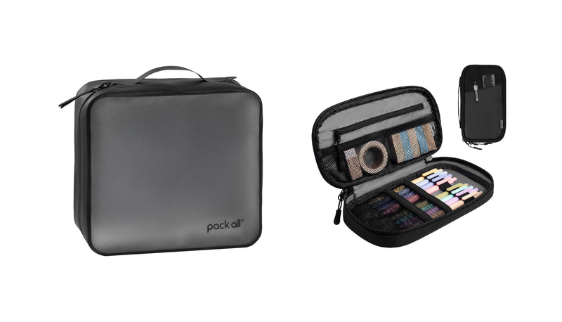 pack all Packing Organizer Bundle | 1 Clear Organizer Pouch(M) & 1 Pencil Case Plus for family, men, women and children