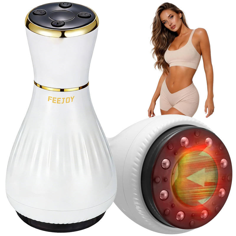 Lymphatic Drainage Massager with Suction & Heat – 12-Level Cupping Massage Device for Cellulite Reduction, Deep Tissue Pain Relief & Muscle Recovery, Body Sculpting Machine