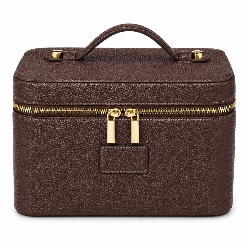 Makeup Bag Vanity Case for Women Leather Cosmetic Bag Travel Toiletry Bags Portable Makeup Organizer Case