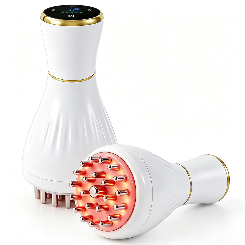 Lymphatic Drainage Massager for Body & Legs – Electric Handheld Body Massager with 12 Levels & Multi-Mode Massage, Helps Support Circulation, Smooth the Look of Cellulite & Relax Muscles-White