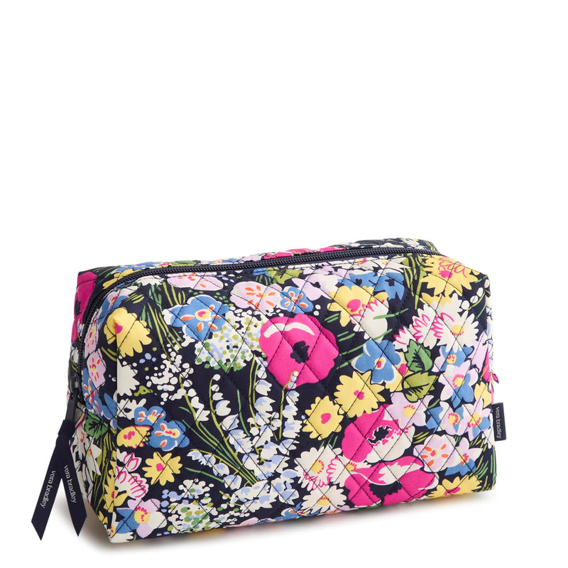 Vera Bradley Women's Premium Cotton Large Cosmetic Bag – Poppy Fields