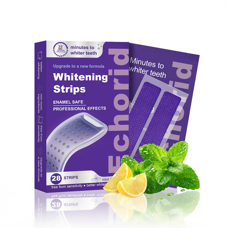 Purple Teeth Whitening Strips 14 Treatments, Whitening Strips for Sensitive Teeth and Enamel Safe, Teeth Whitening Effectively Remove Stains (28 Strips)