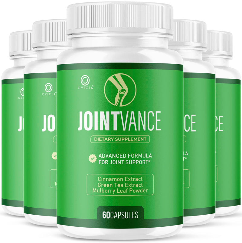 (5 Pack) JointVance Capsules - Advanced Formula Joint Vance Joint Support Pills Daily All Natural Maximum Strength, Premium Vitamins for Overall Health & Wellness Reviews, 300 Capsules for 5 Months 60 Count (Pack of 5)