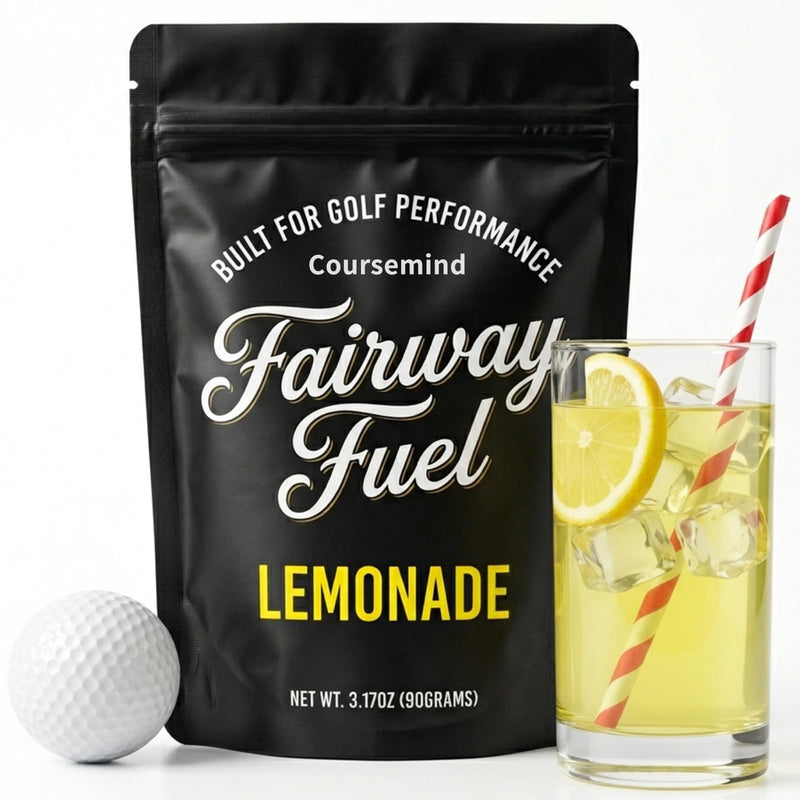 Coursemind Fairway Fuel Golf Electrolyte Drink Mix Powder, Hydration Formula with B Vitamins, Sports Performance Beverage for Golfers, Lemonade Flavor, 18 Servings Lemon
