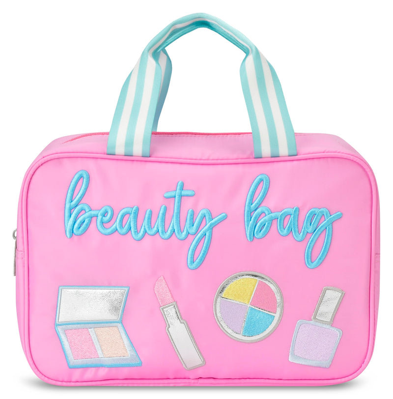 iscream 12.25" x 8.25" Nylon Double Handle Zippered Cosmetic Bag - Beauty Bag 12.25" x 8.25"