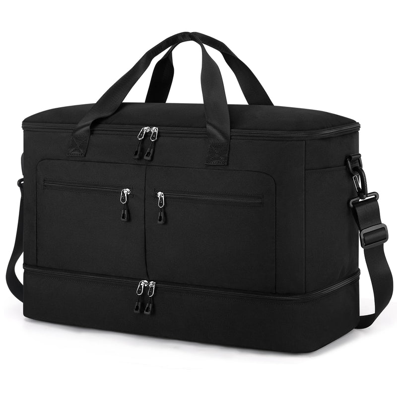 ZOMFELT Carry On Luggage 22x14x9 Airline Approved, 45L Travel Duffle Bag | Travel Duffel Bags With Shoe Compartment, Duffel Bag for Airplane Weekender Overnight Gym, Hospital Bag for Labor Delivery