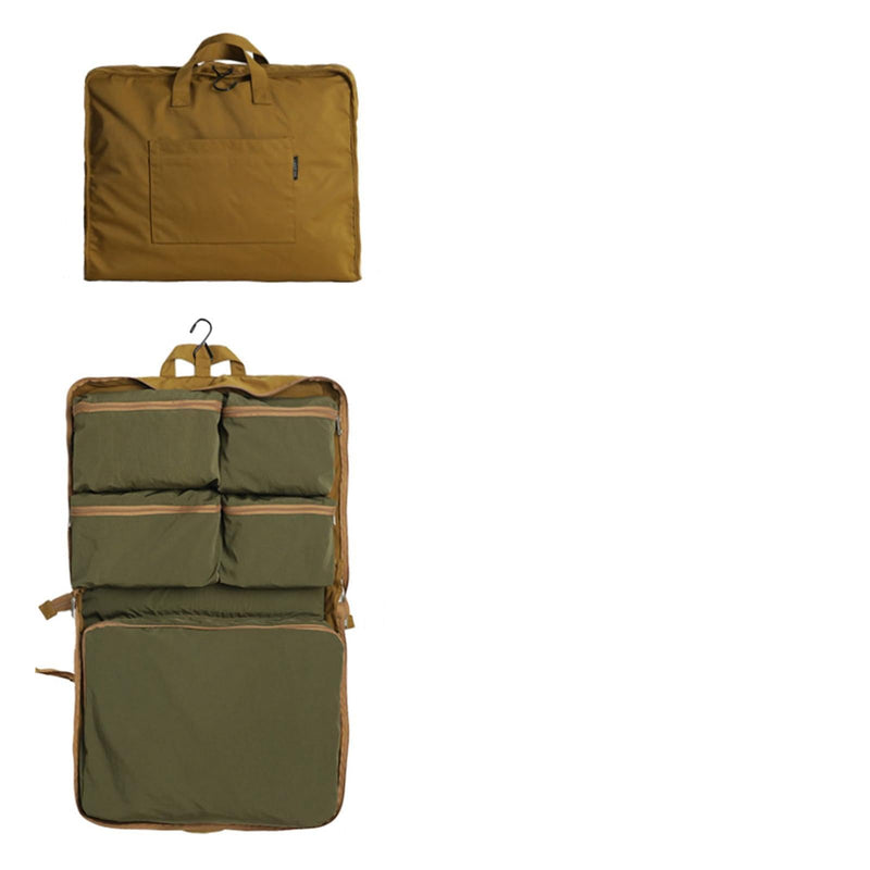TABITORA Travel Clothes Organizer Hanging Compression Packing Cubes Hanging Travel Organizer Camp Organizer Hanging Travel Bag Travel Cases Carry On Closet (TeaBrown) TeaBrown