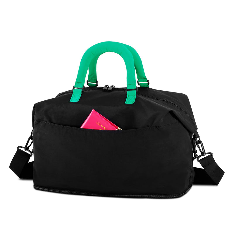 Travel Duffle Bag for Women, Weekender Overnight Hospital Bags with Removable Shoulder Strap, Carry On Bag for Weekend Trip Business Green