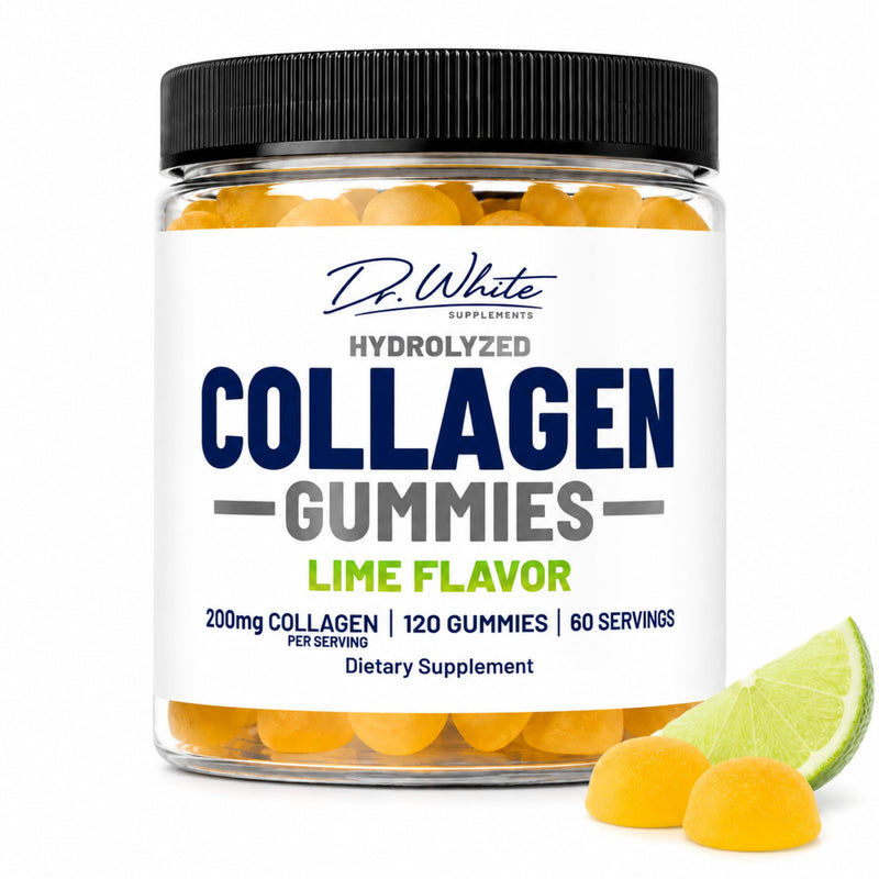 Hydrolyzed Collagen Gummies for Men & Women, Clinically Inspired, Types 1 2 3 5 10, Gluten-Free, Non-GMO, Gelatin-Free, 200mg per Serving, Lime Flavor (120 Gummies)