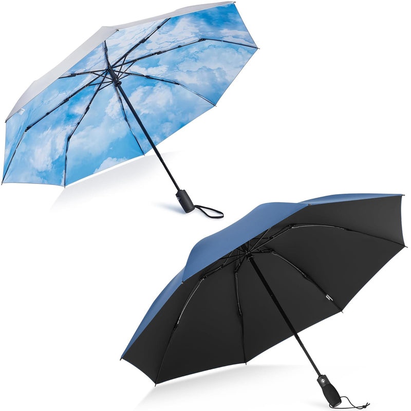 G4Free 46 Inch Reverse Windproof Umbrella for Sun&Rain UPF 50+ UV Protection Large Travel Umbrella