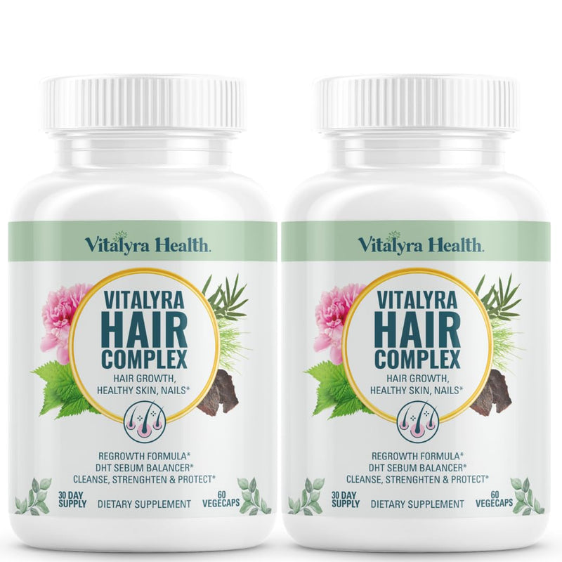 Hair Complex – Biotin & Vitamin B Hair Vitamins for Women & Men – Supports Healthy Hair, Skin & Nails – Hormone-Free, Gluten-Free – Hair Supplement for Women & Men-60 Days Supply