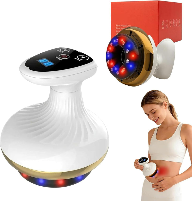 Rechargeable Cellulite Remover,Electric Gua Sha Device for Cellulite Massage Tool,9 Suction Levels&Heating,Handheld Massager,Reduce Stretch Marks & for Legs, Arms & Belly