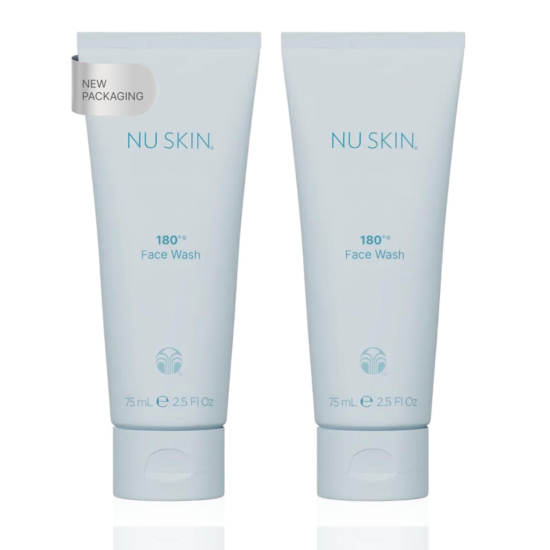 Nu Skin 180° Face Wash | Vitamin C | Mature Skin | 2.5 Fl Oz | 2 Pack | Moisturizing cleanser with Vitamin C | Gently cleans mature skin without over-drying 2.5 Fl Oz (Pack of 2)
