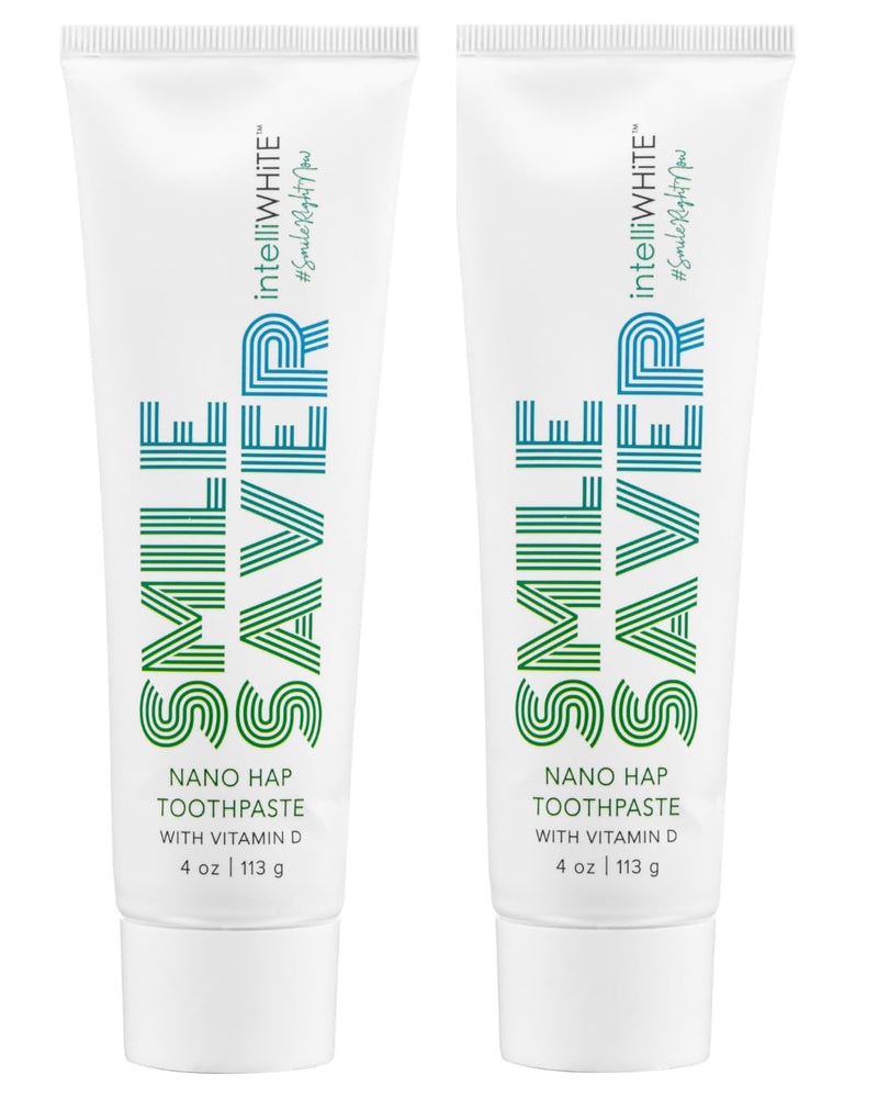 Smile Saver Hydroxyapatite (HAP) & Vitamin D Fluoride-Free Concentrated Toothpaste with Xylitol; Helps Deposit Minerals to Tooth Surface - 4 fl oz (2-Pack) 4 Fl Oz (Pack of 2)