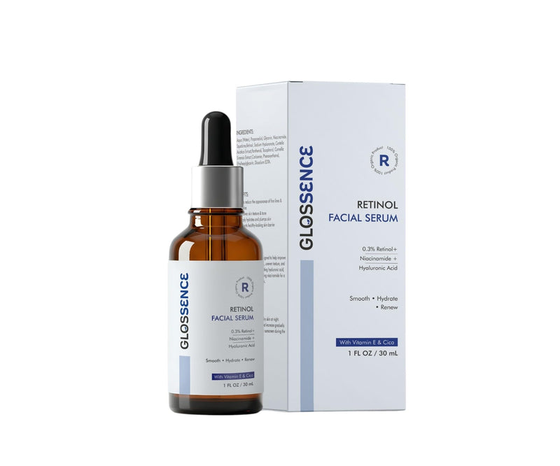 Retinol Facial Serum with Niacinamide, Hyaluronic Acid, Vitamin E & Cica, Smooths Fine Lines, All Skin Types, 1 fl oz