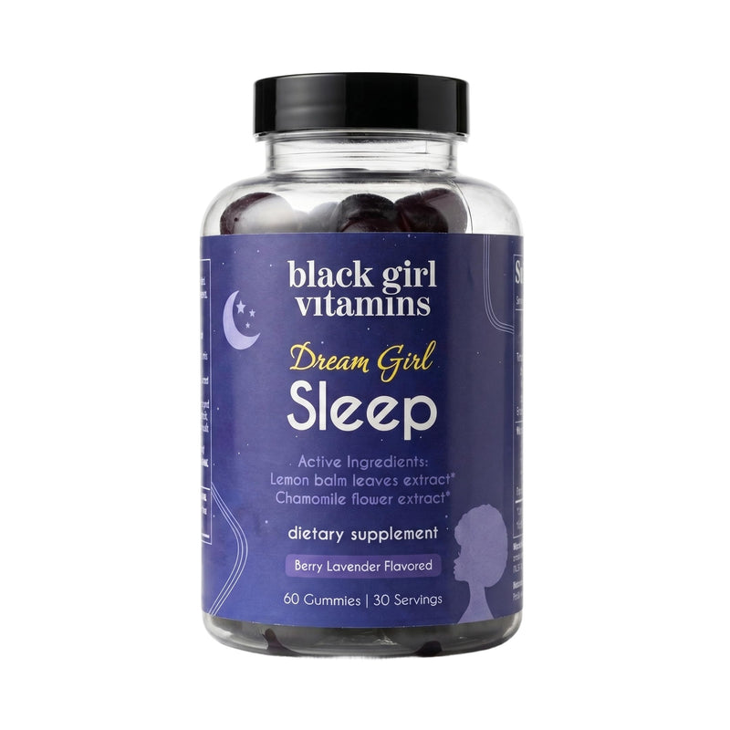 Black Girl Vitamins Sleep Gummies – Targeted Rest & Recovery Formula – Promotes Deep Relaxation, Supports Calm Midlife Tension, and Reduces Sleeplessness – 60 Gummies (30-Day Supply)