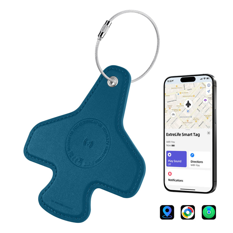 Luggage Tag, Built-in Smart Bluetooth Tracker, Plane Travel Essentials | Item Finder Compatible with Apple Find My (iOS) & Google Find Hub (Android) for Luggage, Bag and More, Rechargeable, Black