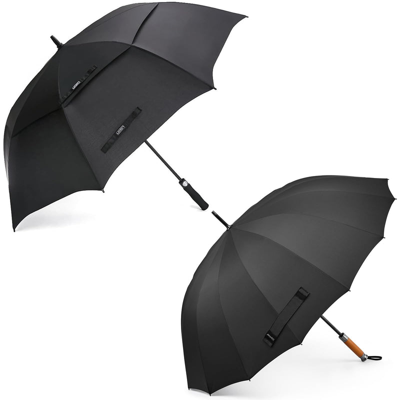 G4Free 54 Inch Strong Windproof Large Umbrella for Rain 62 Inch Automatic Open Golf Umbrella Oversize