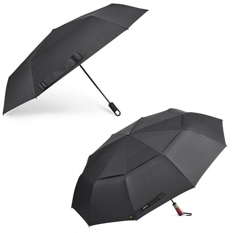 G4Free 54 Inch Large Compact Windproof Golf Umbrella for Rain Oversized Travel Umbrella with Ring Carabiner Handle, Automatic Open UV Protection