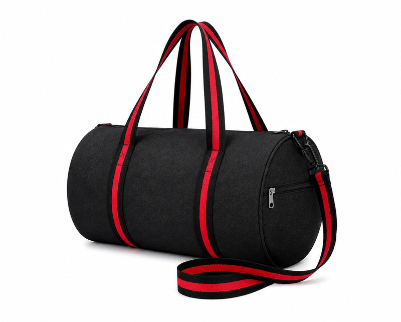 Kids Duffle Travel Bag - Lightweight Overnight Weekender Carry-On Bag for Toddler Boys and Girls (Black Denim) Black Denim