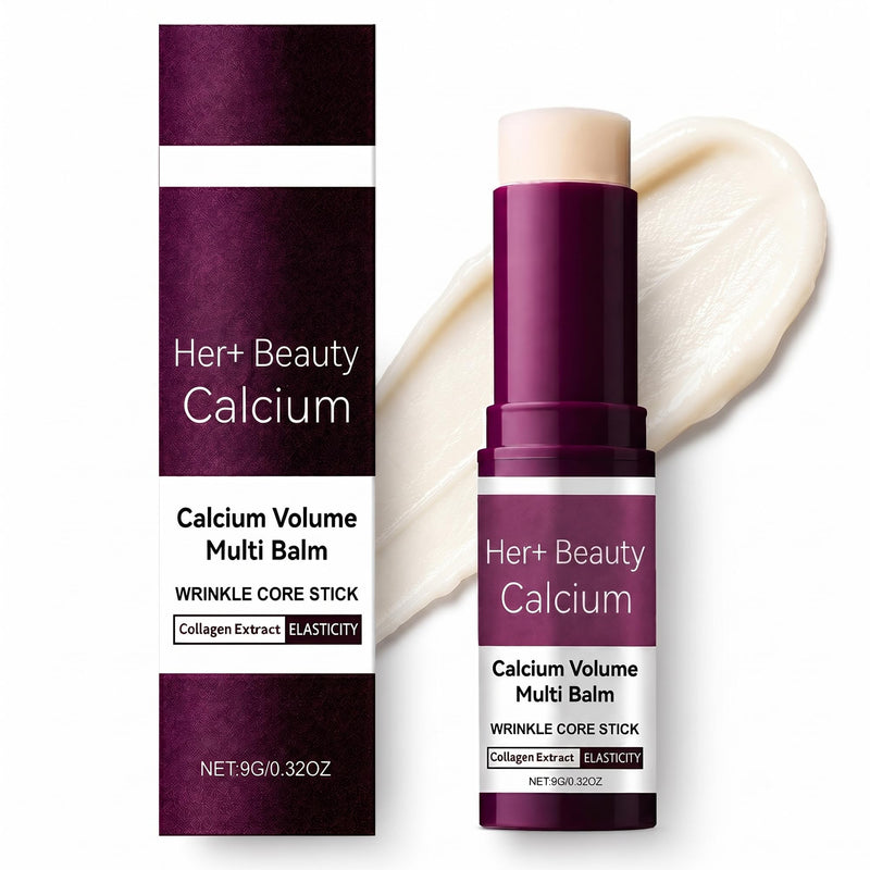 Collagen Calcium Multi Balm Stick, Hydrating & Moisturizing Balm with Vitamin D & Shea Butter, Helps Skin Feel Soft and Smooth, for Eyes, Face & Neck (1PCS) 1PCS