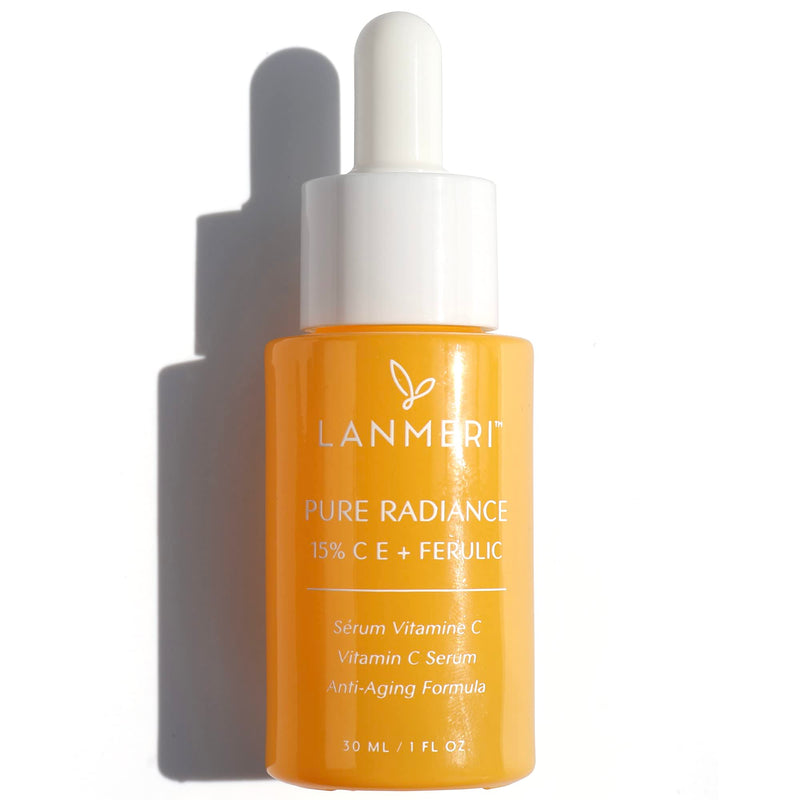 Lanmeri Ceuticals 15% Vitamin C + E + Ferulic Serum: Advanced Antioxidant Defense Formula with 1% Vitamin E & 0.5% Ferulic Acid – High-Stability Vitamin C Serum 1-Pack Vitamin C Serum