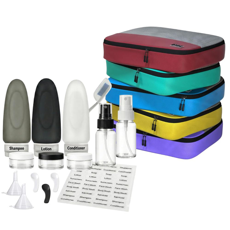 Dot&Dot Leak Proof Travel Bottles Large Packing Cubes for Travel