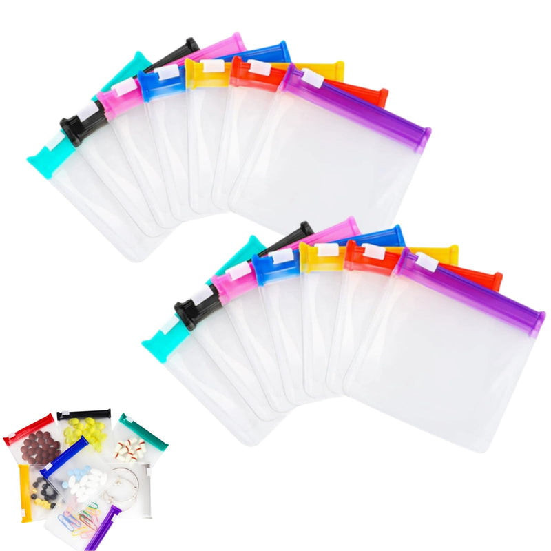 Self Sealing Medicine Bags, 2026 Waterproof Pill Pouch Set, Reusable Travel Pills Organizer for Medicine Vitamins Small Items, Self-Sealing Zipper Medicine Bags for Daily Use (14pcs)