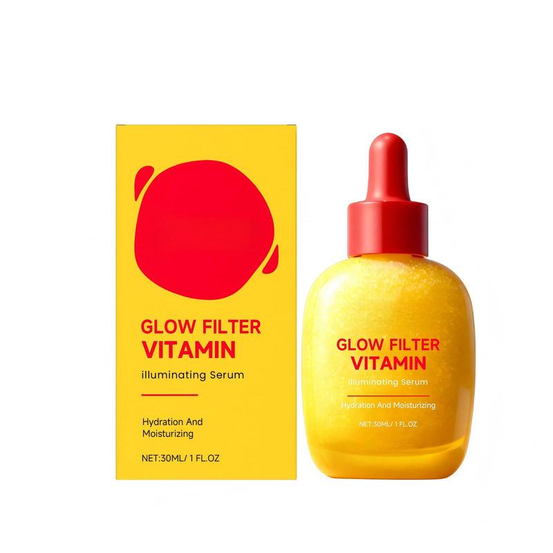 Glow Filter Vitamin Illuminating Serum | Hydration & Moisturizing Face Serum | Brightening Vitamin C & Hyaluronic Acid for Radiant Glow | Dark Spot & Uneven Tone Care, 1 Fl.Oz (30ml)