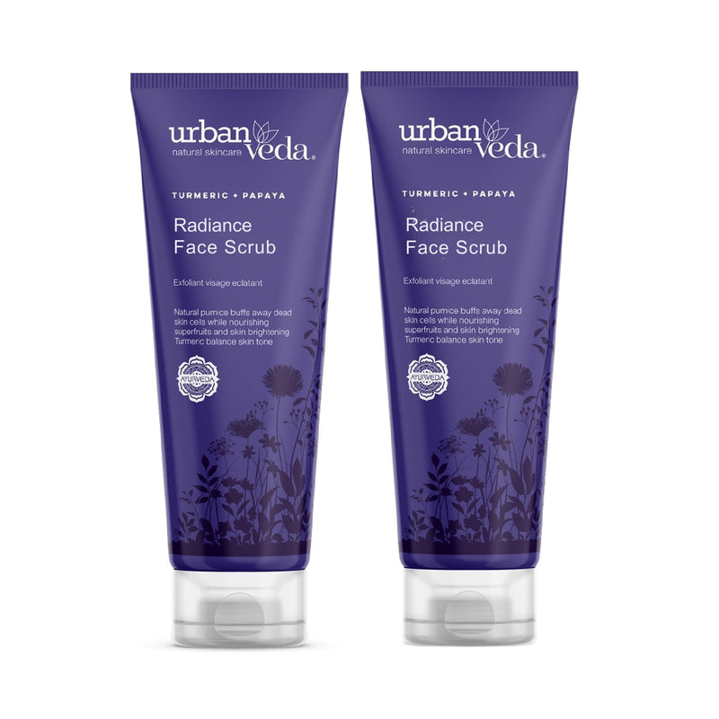 Urban Veda Exfoliating Face Scrub With Vitamin C | Unclog Pores for Natural Glow | Face Polish with Turmeric | Hydrating FaceCleanser For Dry & Dull Skin | Face Scrub for Women & Men | 2 x 4.2 FlOz 4.2 Fl Oz (Pack of 2)