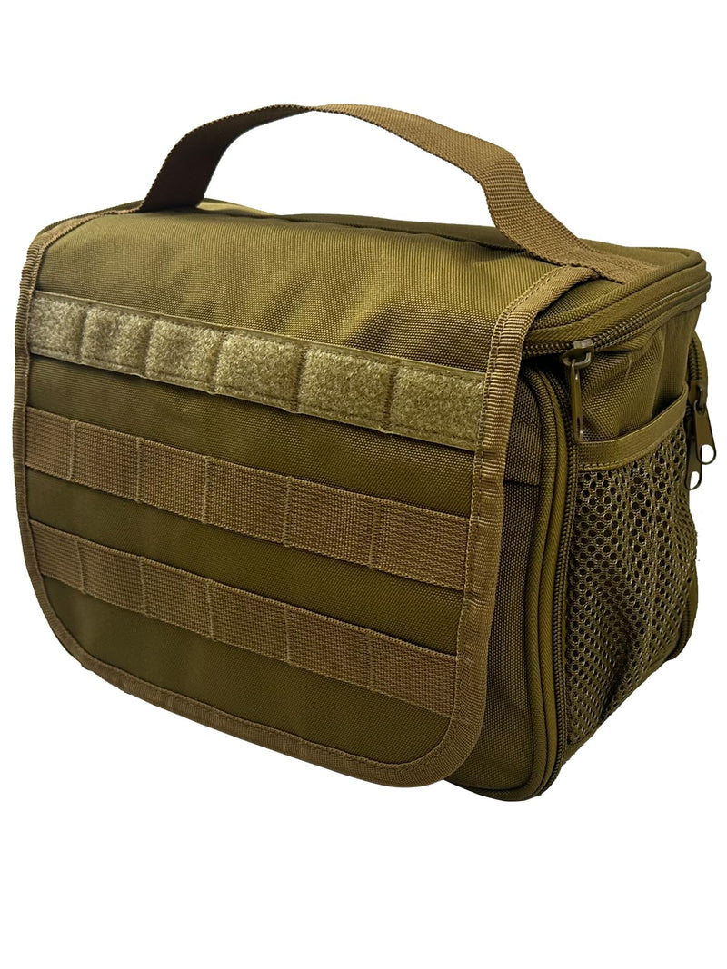 SMONT Toiletry Bag for Men, Hanging Travel Toiletry Organizer Dopp Kit for Shower, Large Camping Shower Bag with Hook, Toiletries Travel Bag for Business Trips Weekend Outdoor Shower Bag (Khaki) Khaki