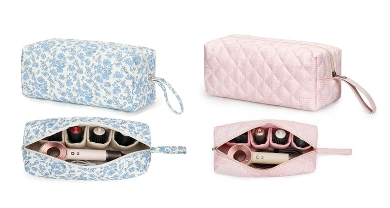 Blue Floral+Pink Plaid