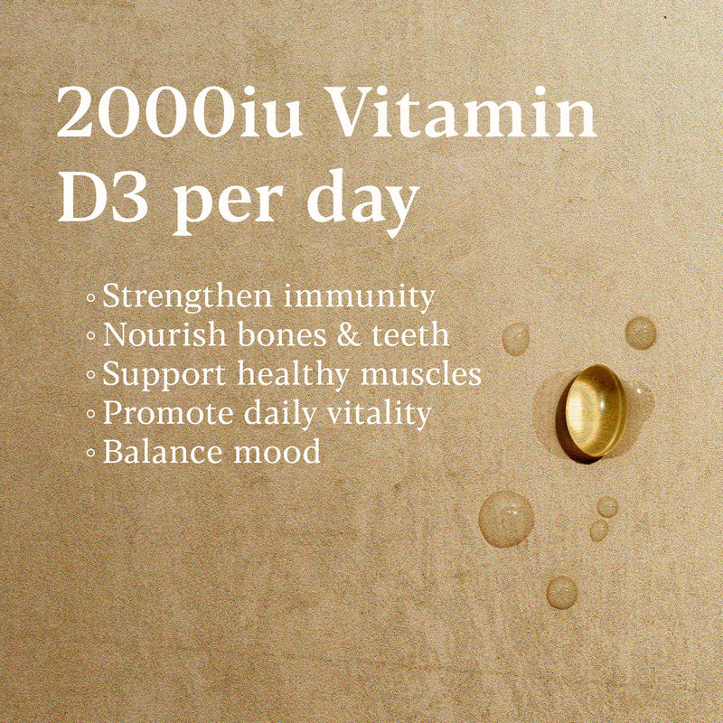 Higher Nature - High Strength - Vitamin D3 2000iu - Immune System Support - Bone & Muscle Support - Vegetarian Friendly - 120 Capsules 120 count (Pack of 1)
