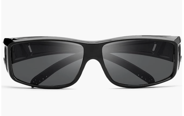[Australia] - Polarized Over Glasses Anti-Glare UV 400 Protection for Men Women - Wrap Around Sunglasses/Fit-Over Prescription - Suit for Driving/Fishing/Golf Grey 