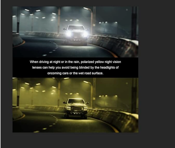 [Australia] - Polarized Glasses for Men & Women – Night Vision/Sun Glasses With PC, Rubber Frame & REVO Coating Sports Sunglasses Black /Night Vision 