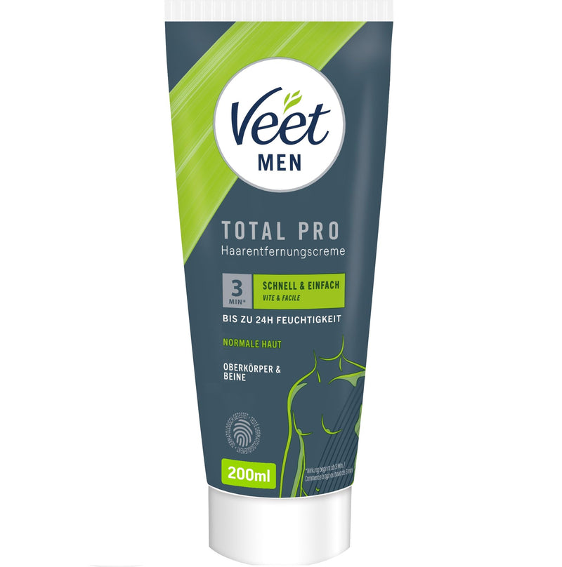 [Australia] - Veet Men Hair Removal Cream for Upper Body & Legs - Hair Removal Cream for Men, Hair Removal in 3-6 Minutes - 200 ml Tube & Spatula 200 ml (Pack of 1) 