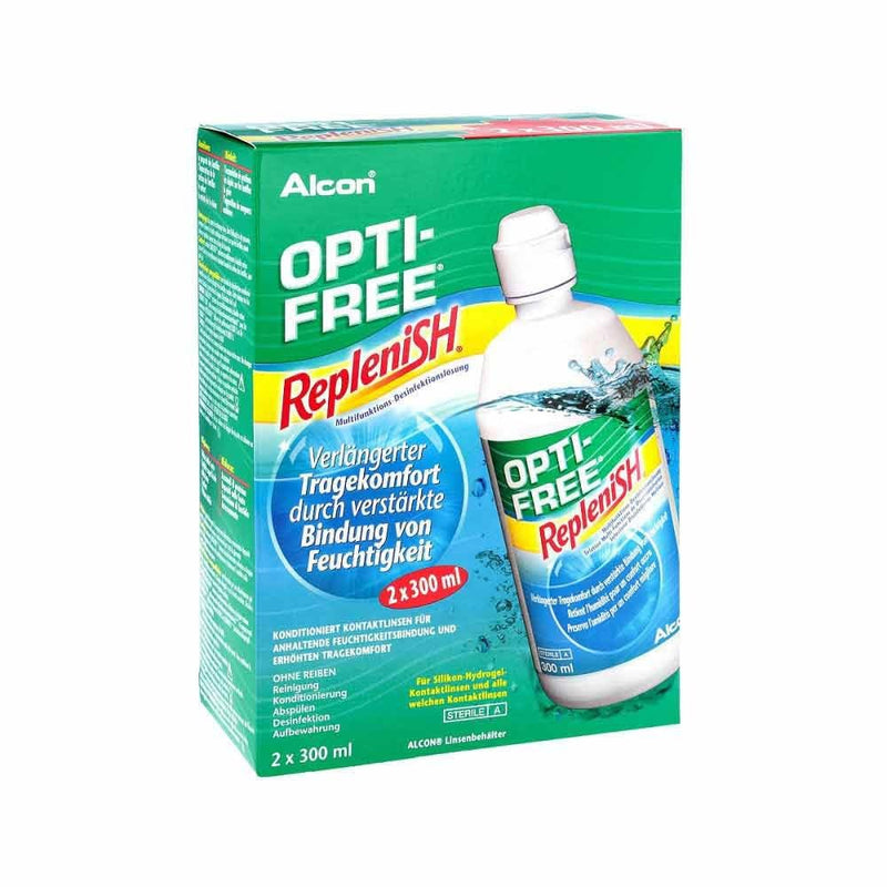 [Australia] - Opti Free Replenish contact lens care product, supply pack 2 x 300 ml 300 ml (pack of 2) 