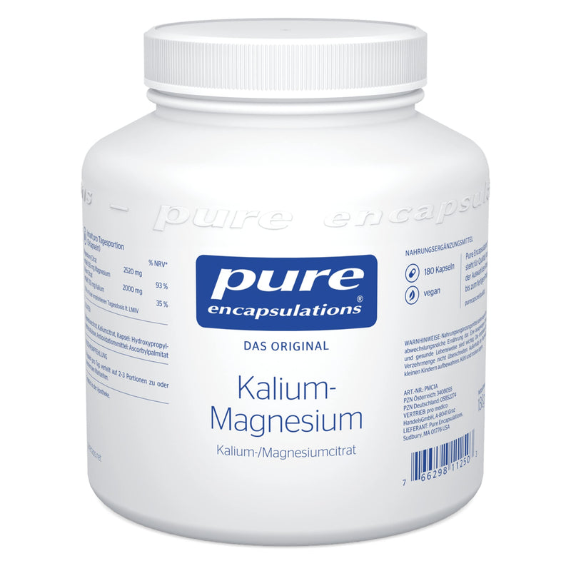 [Australia] - Pure Encapsulations - Potassium-Magnesium (Citrate) - organically bound magnesium with potassium in combination - 180 vegan capsules 172 g (pack of 1) 