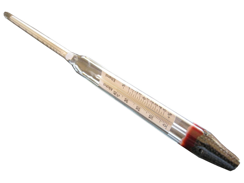 [Australia] - Dr. Richter alcohol meter 0-100 Vol% with thermometer and compensation scale, protective cover can be used as an immersion cylinder 