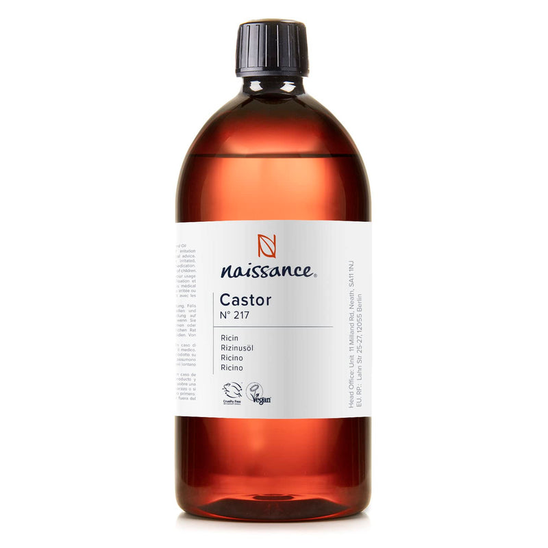 [Australia] - Naissance Castor Oil (No. 217) - 870ml - Cold-pressed, natural, hexane-free, GMO-free oil - Nourishes and moisturizes hair, eyelashes and eyebrows 870 ml (pack of 1) 