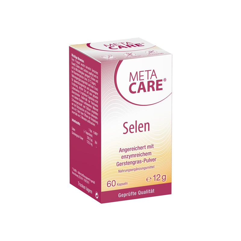 [Australia] - META CARE Selenium - With high-quality barley grass extract - Ideal for increased selenium requirements - High bioavailability - Vegan - 60 capsules 