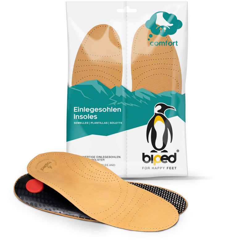 [Australia] - biped Premium footbed made of vegetable tanned leather - with pad - metatarsal support - heel pad and activated carbon z1706 (41) 41 