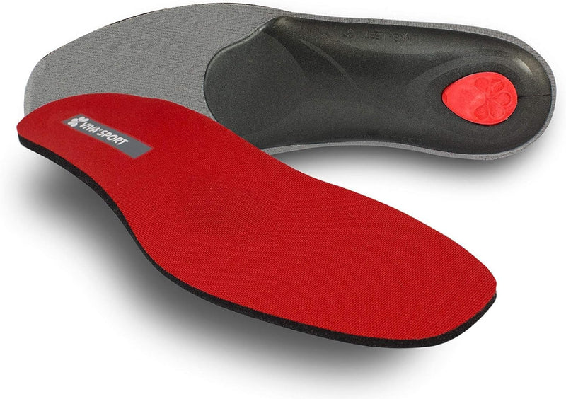 [Australia] - pedag Viva Sport insoles - sporty shoe insoles made of high-quality cushioning material | relieves pressure points on the sole of the foot | against joint and foot pain as well as back problems 39 EU Red Red 