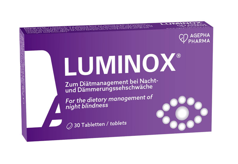 [Australia] - Luminox® AGEPHA 30 eye vitamins Improve night vision, eyes and eyesight with ginkgo, guarana, chokeberry, bilberry against poor eyesight and night blindness 