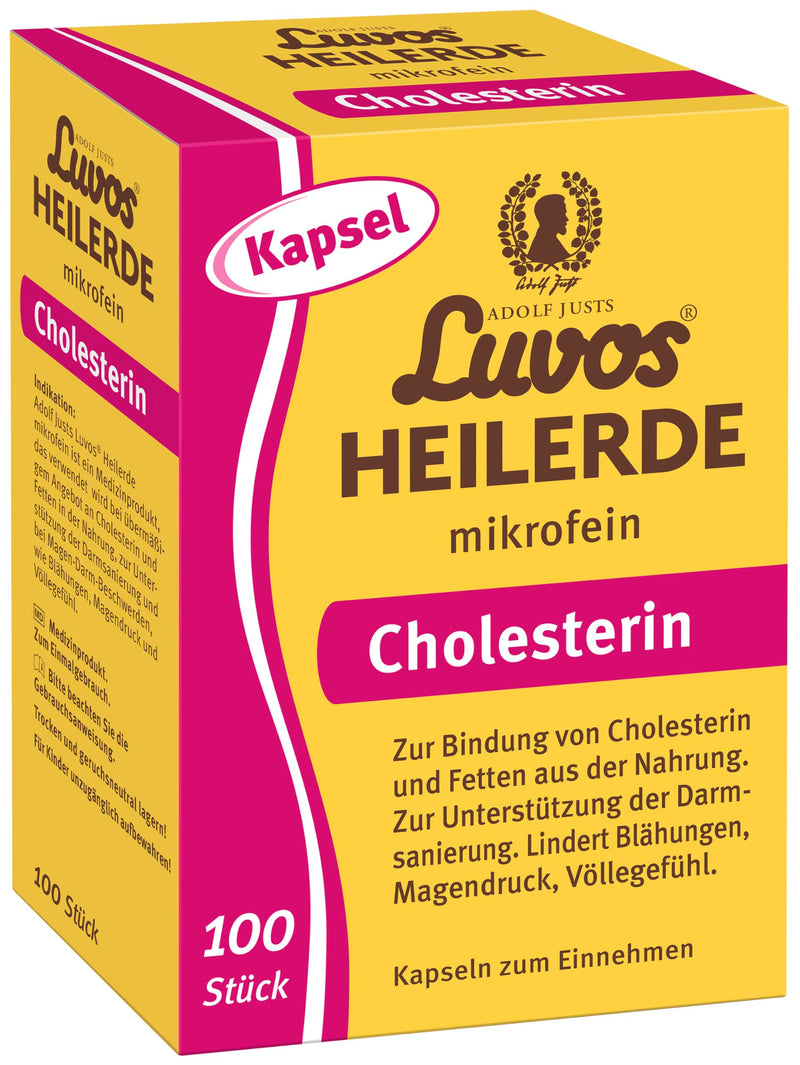 [Australia] - Luvos healing clay micro-fine cholesterol - 100 capsules - for binding cholesterol and fats - vegan natural product - the original from Luvos 100 pieces - capsules 