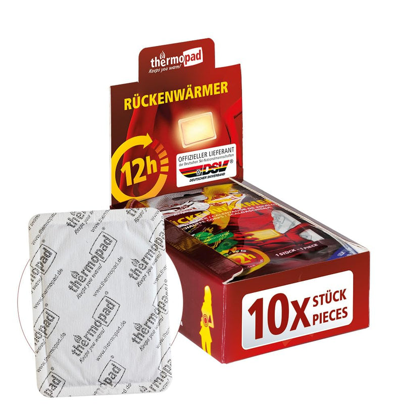 [Australia] - THERMOPAD back warmer - THE ORIGINAL: Heat patches for the back I 12 hours of heat I Heat pads ready for immediate use, suitable as neck warmers, shoulder warmers & kidney warmers 10 pieces 