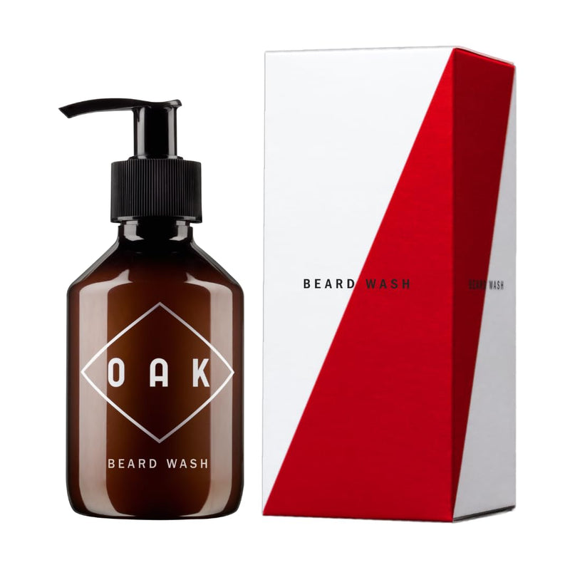 [Australia] - OAK BEARD WASH, beard shampoo, beard soap (200 ml): Cleans gently, refreshingly. Natural beard care for men with 3-day beards to full beards. 