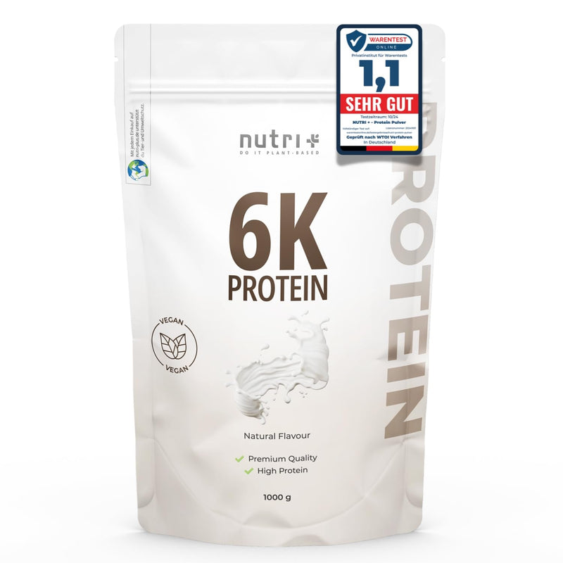 [Australia] - Nutri + Protein Powder Neutral 1 kg - 85% protein - sugar-free + fat-free - protein powder without sweetener, flavor - ideal for baking - 1000 g Natural 33 portions (pack of 1) 