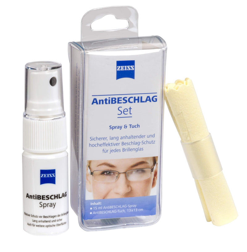 [Australia] - ZEISS anti-FOG set (spray 15ml + cloth), effective protection against fogging of glasses 