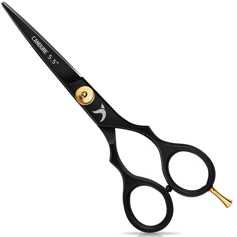 [Australia] - Candure Hairdressing Scissors Professional Hair Cutting Scissors Sharp Premium Perfect Haircut Hairdressing Scissors Stainless Steel Hair Scissors for Men, Women, Children and Adults 5.5 Inches 